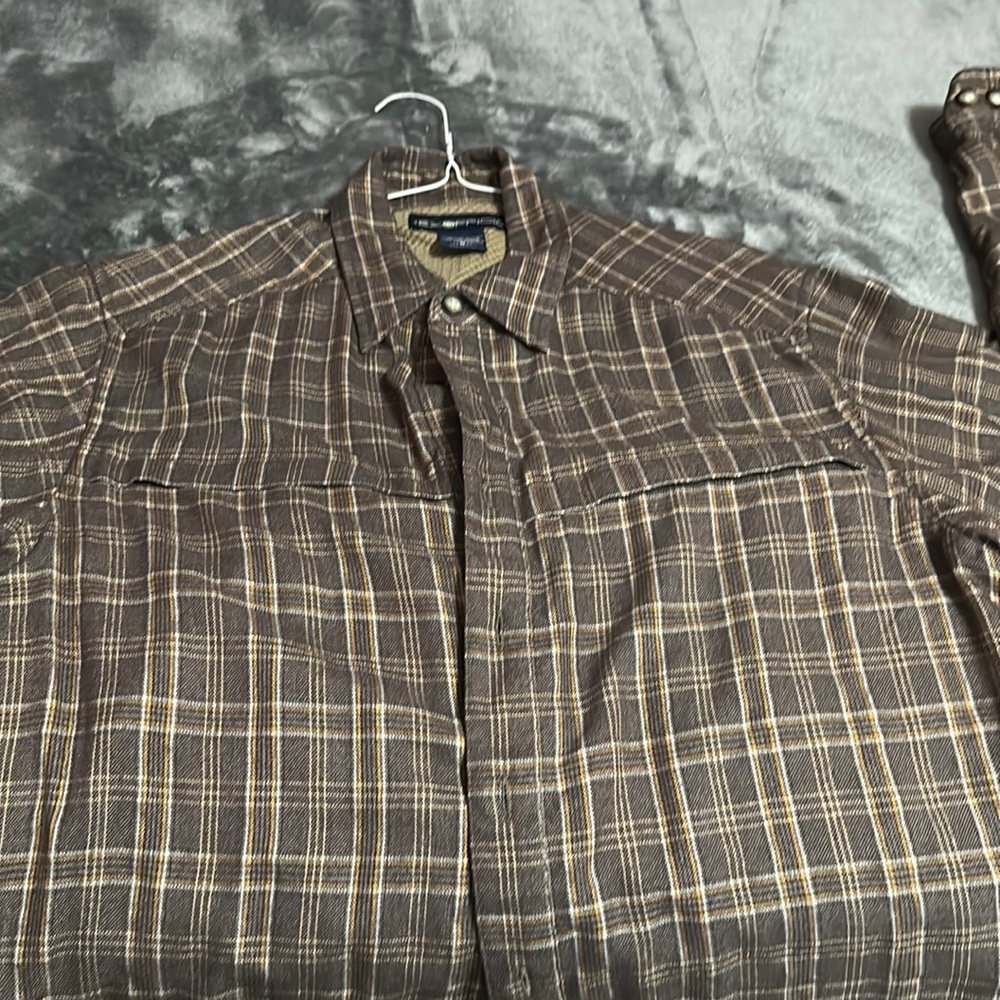 Exofficio long sleeve cold weather shirt 2 zippered breast pockets